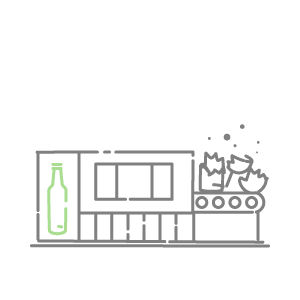 Glass sorting lines