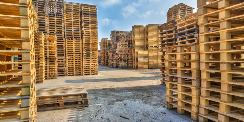 Dřevo je nejrozšířenější materiál pro výrobu palet.