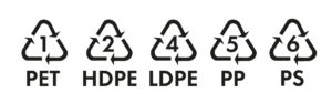 Značky, které se využívají k označování plastových obalů a výrobků.