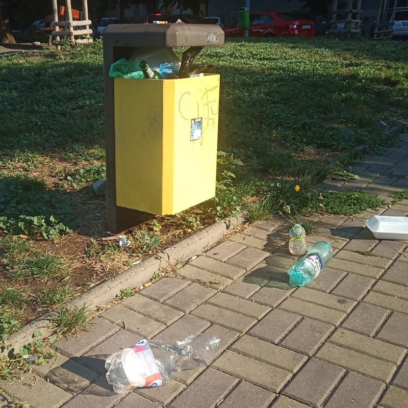 Čím více odpadových košů mají lidé k dispozici, tím méně by mělo být litteringu. Nejlepší je však odpad třídit do barevných kontejnerů.